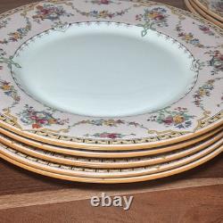 Set of 9 Rare Antique Royal Doulton V. 360 Dinner Plates 10.5 Pink Floral Urn