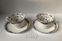 Set of Aynsley England China Tea Cup of Knowledge Fortune Telling Playing Cards