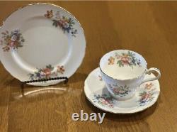 Set of FOUR Aynsley Fine Bone China Tea Cup, Saucer and desert plate