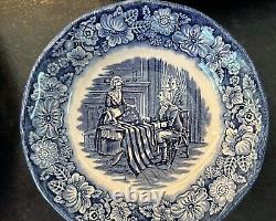 Set of Liberty Blue Historic Colonial Scenes fine china made in England