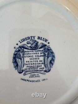 Set of Liberty Blue Historic Colonial Scenes fine china made in England