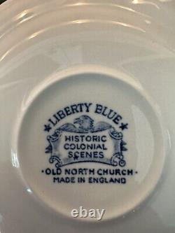 Set of Liberty Blue Historic Colonial Scenes fine china made in England