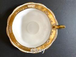 Set of Royal Albert Royalty Gold tea cups $ plates trio, 26pcs, Bone china