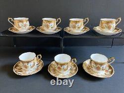 Set of Royal Albert Royalty Gold tea cups $ plates trio, 26pcs, Bone china