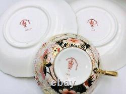 Set of SIX Vintage Royal Crown Derby Imari 2451 Bone China Tea Cup & Saucer 1916