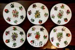 Set of Six 6 Fruit Plates Crownford, English Bone China