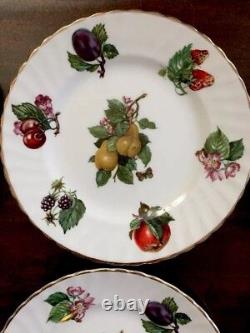 Set of Six 6 Fruit Plates Crownford, English Bone China