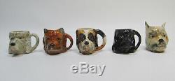 Set of Ten L & S Ltd. England Hand Painted Dog Toby Mugs