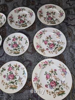 Set of Wedgwood China Charnwood Bone Salad Plates & Teacup Plates England