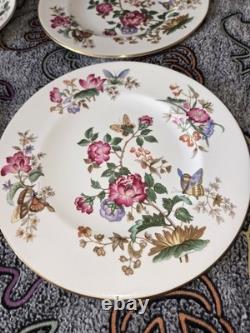 Set of Wedgwood China Charnwood Bone Salad Plates & Teacup Plates England