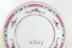 Set(s) 6 Dinner Plates Royal Doulton Bone China H1442 Pink Blue Flowers Fruits
