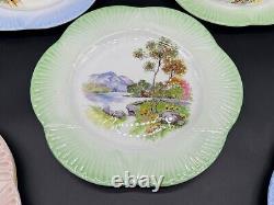 Shelley 10 1/2 English Countryside Scene Plates(Set of 6) Bone China England