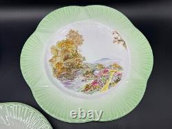 Shelley 10 1/2 English Countryside Scene Plates(Set of 6) Bone China England