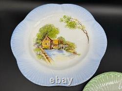 Shelley 10 1/2 English Countryside Scene Plates(Set of 6) Bone China England