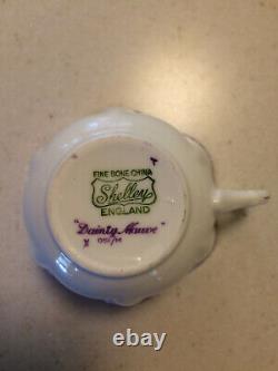 Shelley Bone China Dainty Mauve 051/M tea cup and saucer set