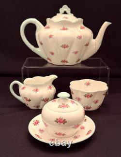 Shelley Bone China Dainty Rosebud Dessert Set for 6 (41 Pieces)
