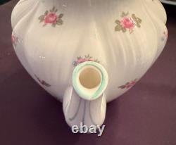 Shelley Bone China Dainty Rosebud Dessert Set for 6 (41 Pieces)