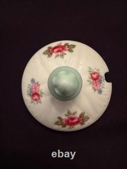 Shelley Bone China Dainty Rosebud Dessert Set for 6 (41 Pieces)