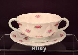 Shelley Bone China Dainty Rosebud Dessert Set for 6 (41 Pieces)