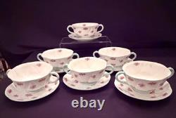 Shelley Bone China Dainty Rosebud Dessert Set for 6 (41 Pieces)