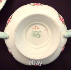 Shelley Bone China Dainty Rosebud Dessert Set for 6 (41 Pieces)