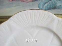 Shelley Bone China England Dainty White Set Of 9 Salad Plate