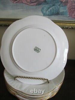 Shelley Bone China England Dainty White Set Of 9 Salad Plate