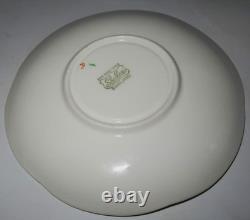 Shelley Bone China, England, Green Polka Dot, Dessert, Cup & Saucer Cake Set Shelley Bone China, England, Green Polka Dot, Dessert, Cup & Saucer Cake Set