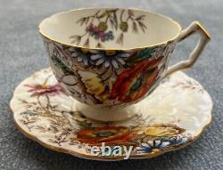 Shelley Bone China Poppies Cup and Saucer Set ENGLAND