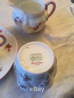 Shelley Bridal Rose Tea cup Saucer Set 13545 England Fine Bone China Teacup
