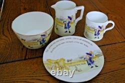 Shelley China England Little Boy Blue Set Cup Bowl Plate Pitcher Late Foley