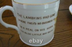 Shelley China England Little Boy Blue Set Cup Bowl Plate Pitcher Late Foley