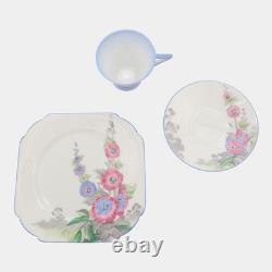 Shelley China England Vintage Eve Shape Gladiola Cup & Saucer Tea Trio Set