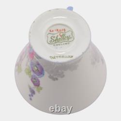 Shelley China England Vintage Eve Shape Gladiola Cup & Saucer Tea Trio Set