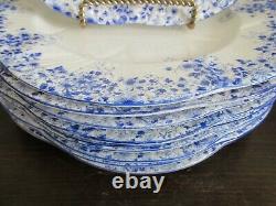 Shelley Dainty Blue Bone China England Set of 10 Dinner Plate
