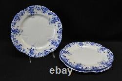 Shelley Dainty Blue Set of 3 Salad Plates England Bone China