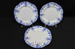 Shelley Dainty Blue Set of 3 Salad Plates England Bone China