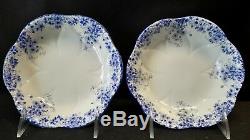 Shelley Dainty Blue Set of 6 Cereal Bowls England Bone China