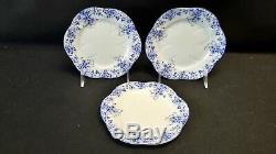Shelley Dainty Blue Set of Seven 6 Bread & Butter Plates England Bone China