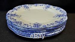 Shelley Dainty Blue Set of Six 8 1/8 Salad Plates England Bone China