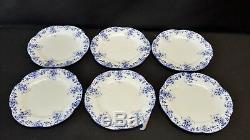 Shelley Dainty Blue Set of Six 8 1/8 Salad Plates England Bone China