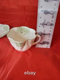 Shelley Dainty Green Daisy 053/a Cup And Saucer