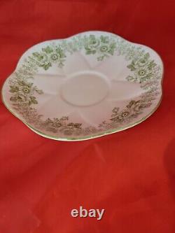 Shelley Dainty Green Daisy 053/a Cup And Saucer