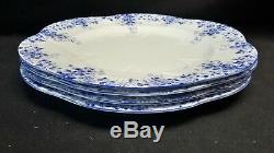 Shelley England Bone China Dainty Blue Set of 4 Dinner Plates