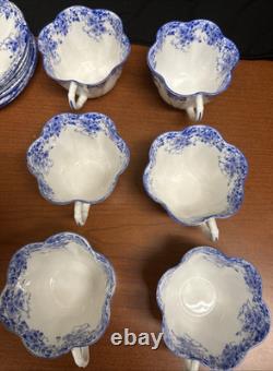 Shelley England Dainty Blue Bone China tea set 23 pieces in very good condition