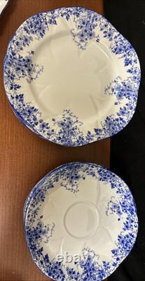 Shelley England Dainty Blue Bone China tea set 23 pieces in very good condition