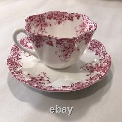 Shelley England Dainty Pink Fine Bone China Dainty Tea Cup and Saucer Set