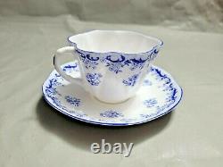 Shelley England Fine Bone China 3 Set Of Various Blue Pattern Tea Cup Saucer