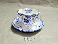 Shelley England Fine Bone China 3 Set Of Various Blue Pattern Tea Cup Saucer