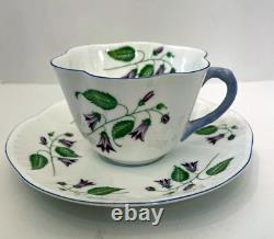 Shelley Fine Bone China Campanula Tea Cup Saucer Set Made In England #13886